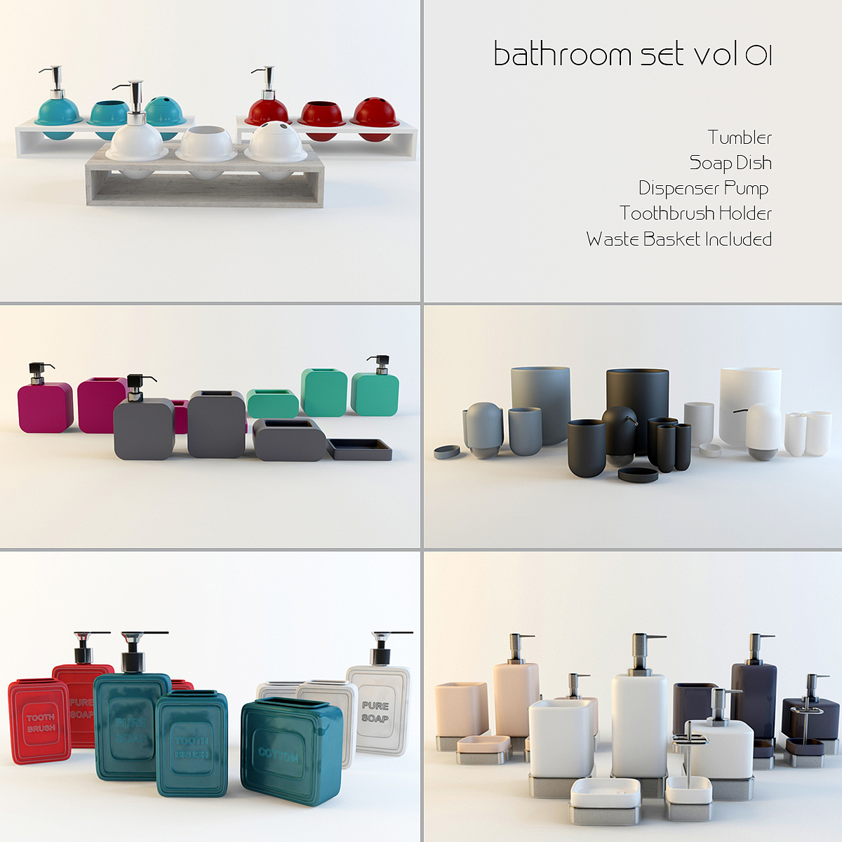 3D printing，Model rendering，Sanitary washing set box，